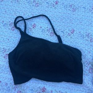 black one shoulder gilly hicks bralette